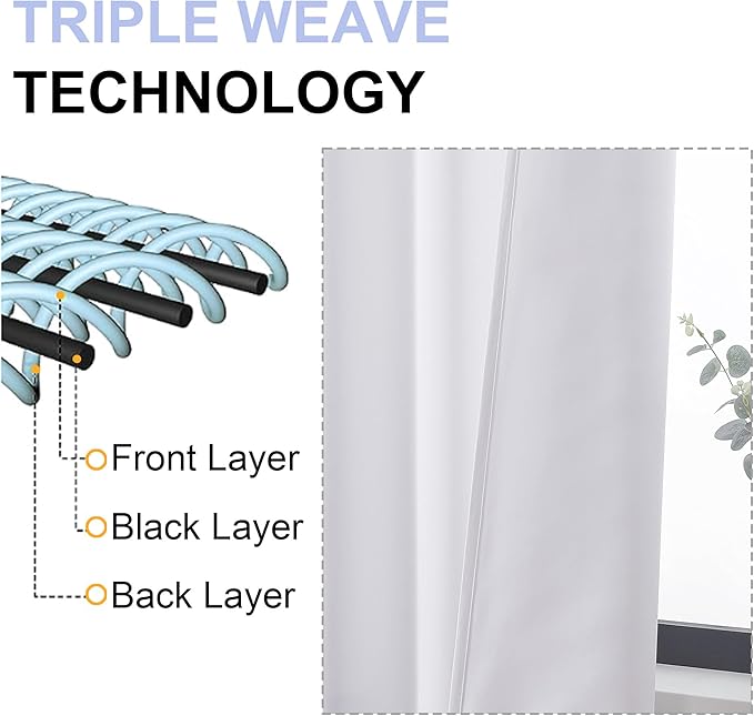 Simplebrand Ava Pure White Curtains