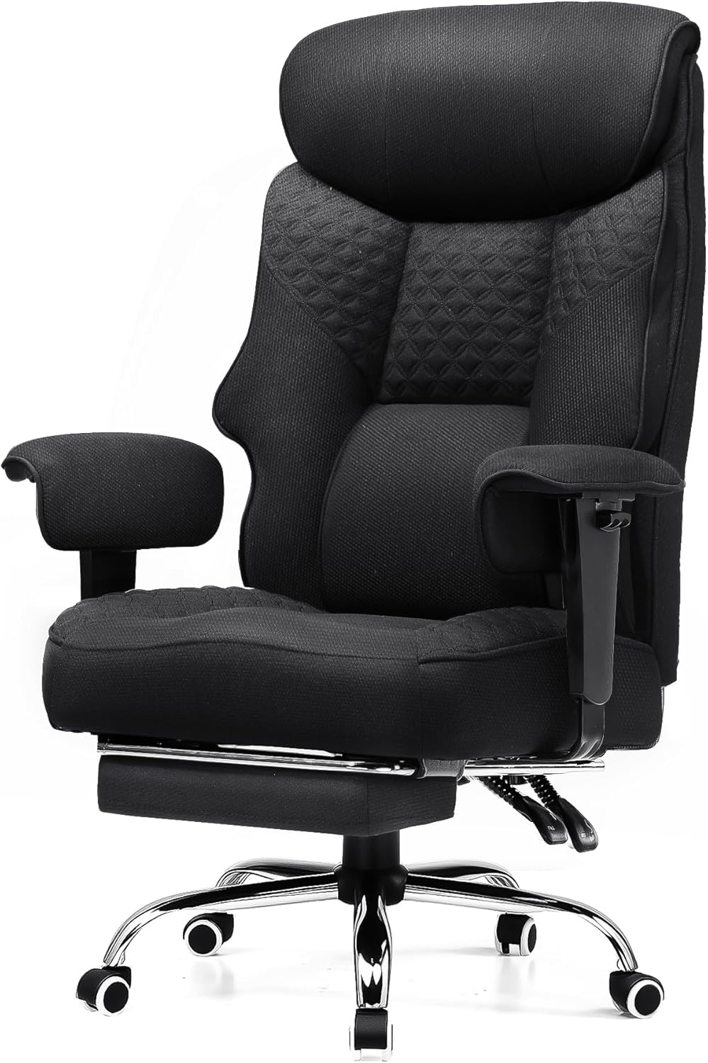 GTRACING Big and Tall Office Chair 400LBS Wide Ergonomic Fabric Deluxe Embossing Designed Gaming Chair with Foot Rest,150°Reclining Adjustable Armrests Pocket Spring Back Support and Pillow