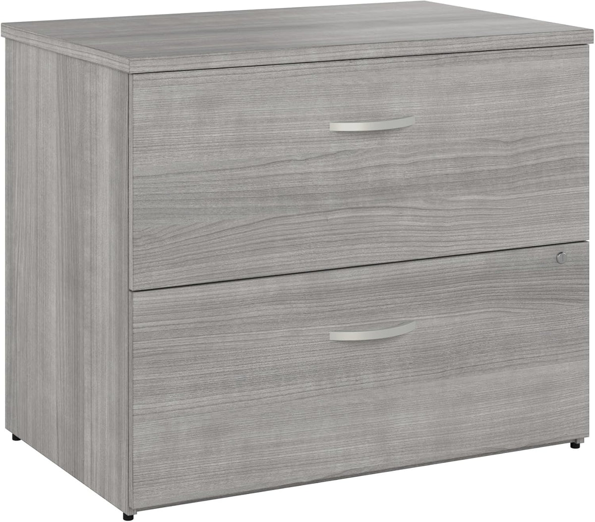 Bush Business Furniture Studio C 2 Drawer Lateral File Cabinet in Platinum Gray - Assembled, Locking Document Storage for Home or Professional Office