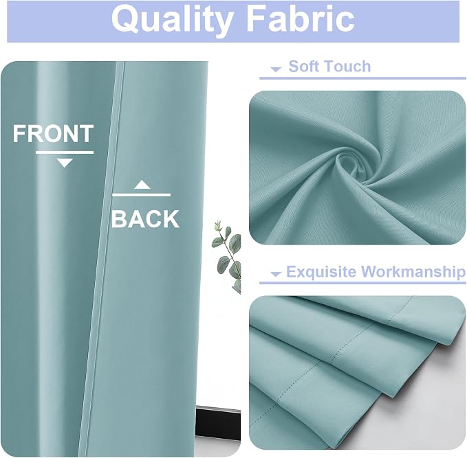 Simplebrand Ava Aqua Blackout Curtains