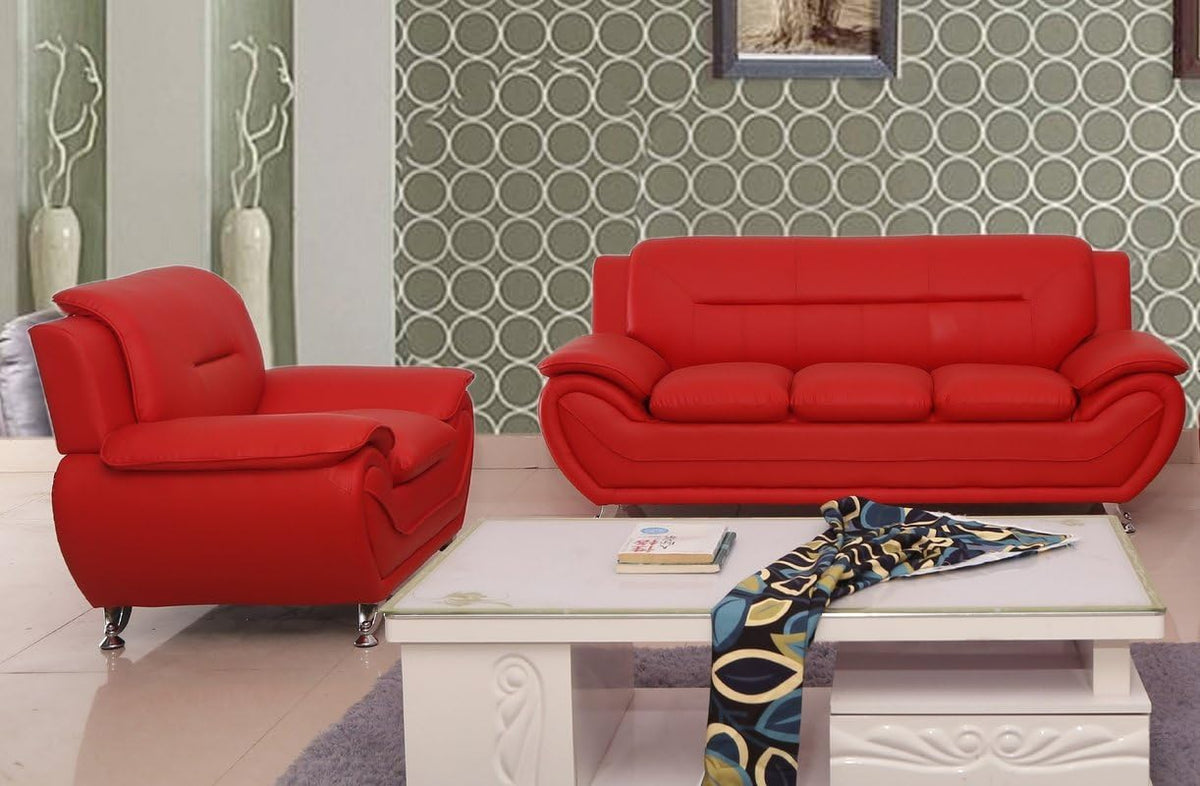 Container Furniture Direct Michael Sofa And Loveseat Red