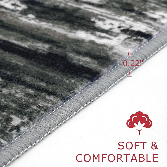KOZYFLModern Abstract 4x6 Ft Washable Large Rugs