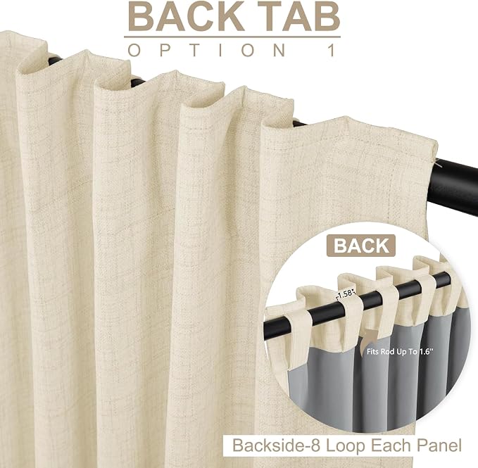 100% Blackout Shield Linen Blackout Curtains