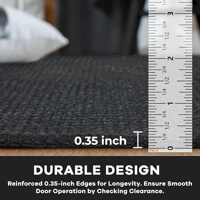 KOZYFLY Washable Area Rug 6x9 ft Rubber Backed Non Slip Rugs