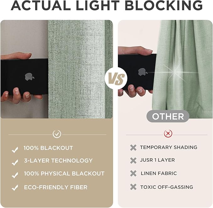 Joydeco Blackout Curtains for Bedroom