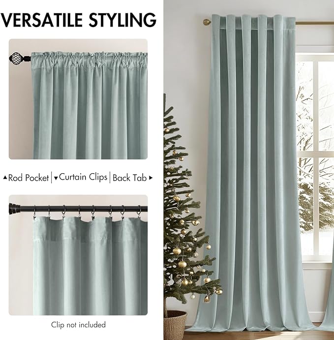 MIULEE Velvet Curtains 84 inches