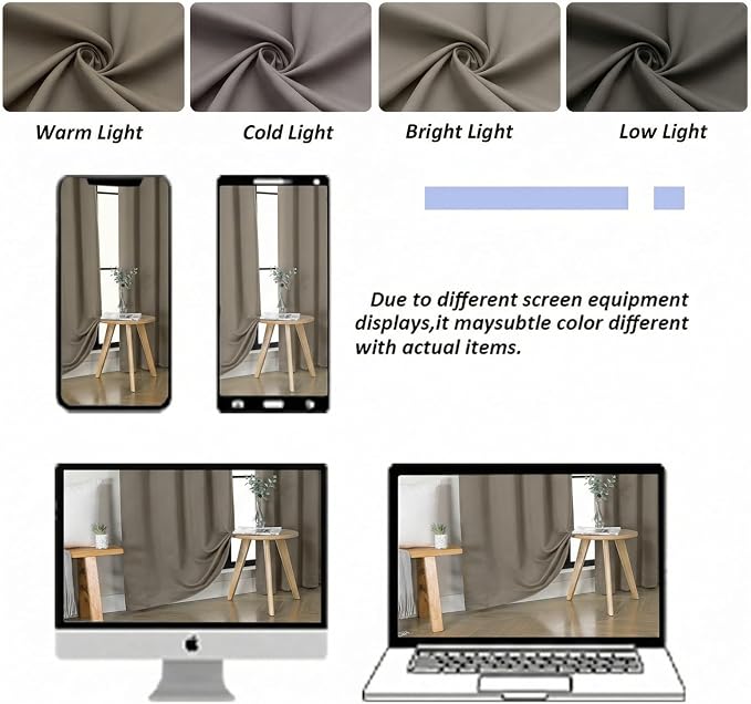 Simplebrand Ava Latte Blackout Curtains