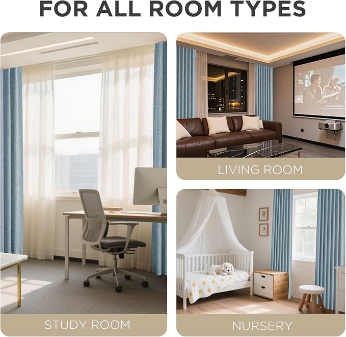 Joydeco Blackout Curtains for Bedroom