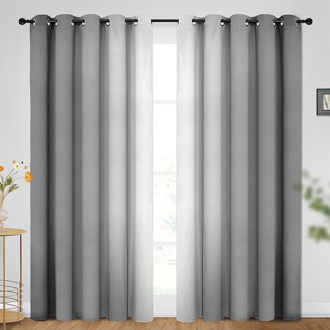 SimpleHome Ombre Room Darkening Curtains