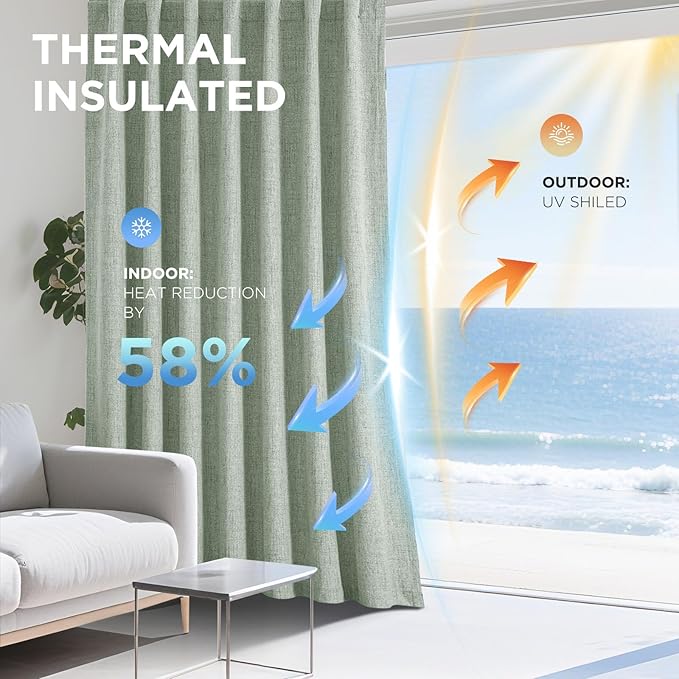 Joydeco Blackout Curtains for Bedroom