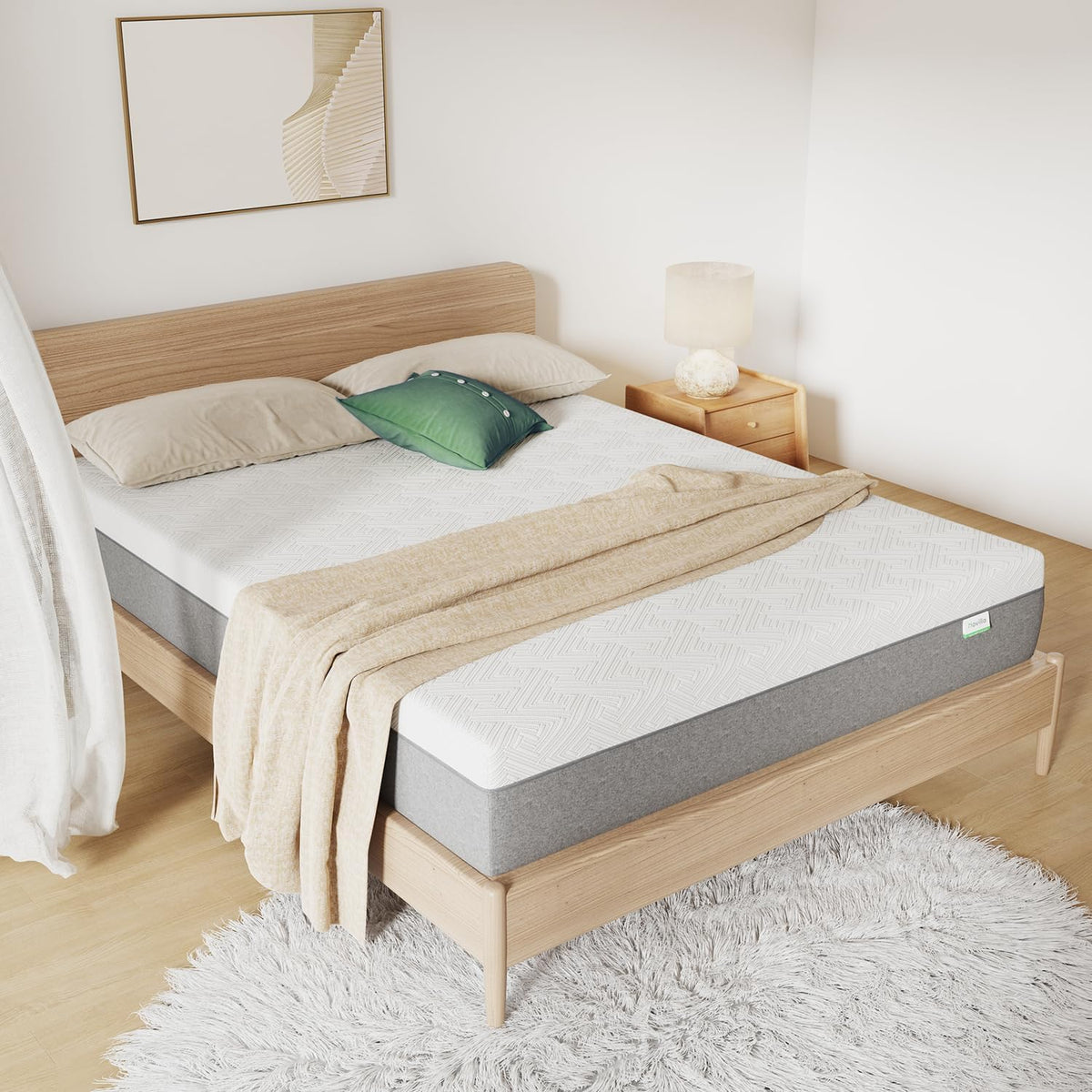 Novilla Twin XL Mattress, 6-Inch Gel Memory Foam Mattress for Cool Night Sleep & Pressure Relief，Medium Firm XL Twin Size in a Box, Bliss