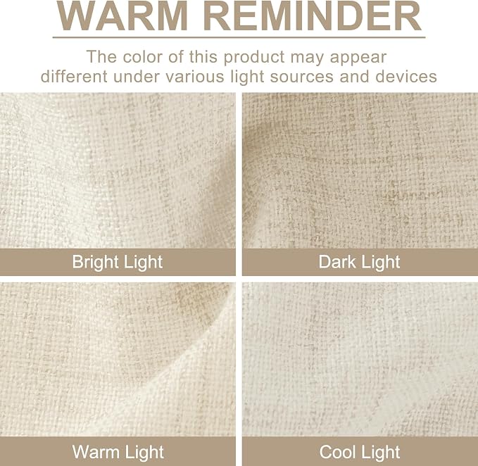 100% Blackout Shield Linen Blackout Curtains