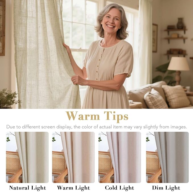 H.VERSAILTEX Living Room Linen Curtains