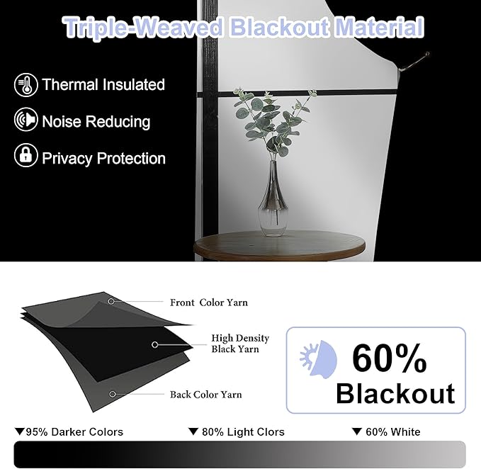 Simplebrand Ava Natural Blackout Curtains