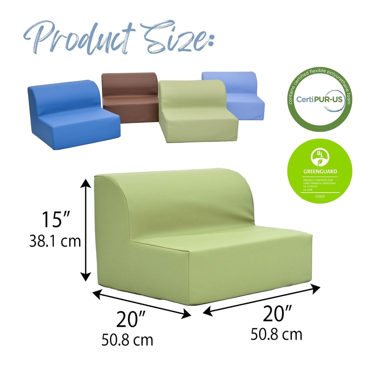 Children's Factory Library Loungers, Flexible Seating Classroom Furniture, Comfy Kids Chairs, Woodland, Set of 4