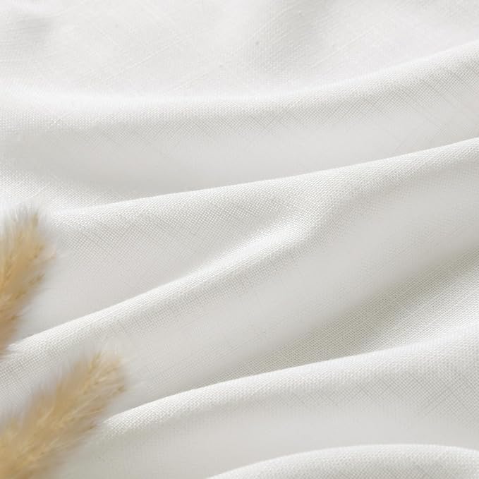 Off White Linen Curtains 92 inches Long