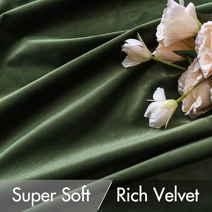 MIULEE Velvet Curtains 100 inches