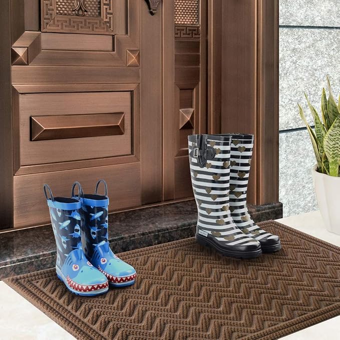 Mibao Front Door Mat, Dirt Trapper Welcome Mat