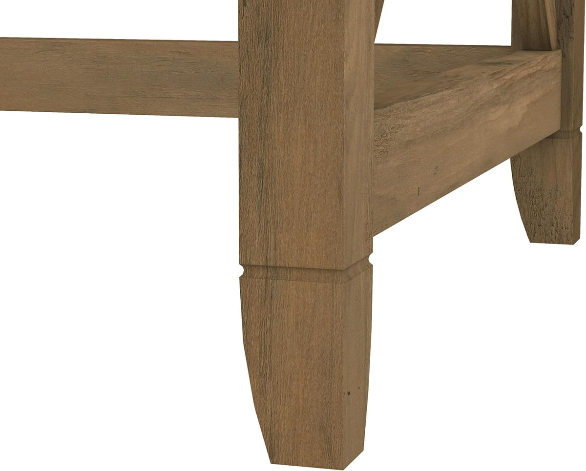 Bush Furniture Key West 48W Writing Desk in Reclaimed Pine