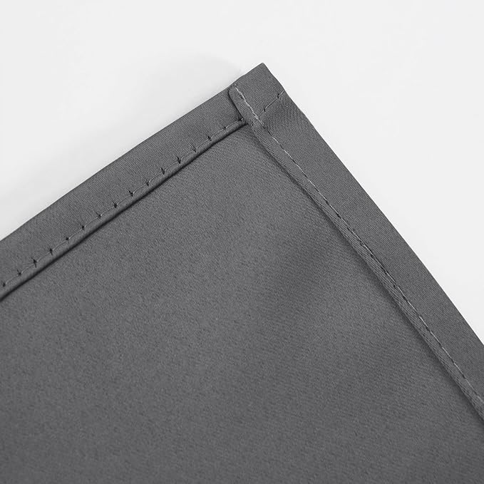 LEMOMO Blackout Curtains 66 x 54 Inch Long Frost Grey Curtains Set of 2 Panels