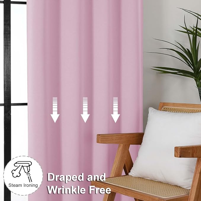 Simplebrand Ava Pink Blackout Curtains