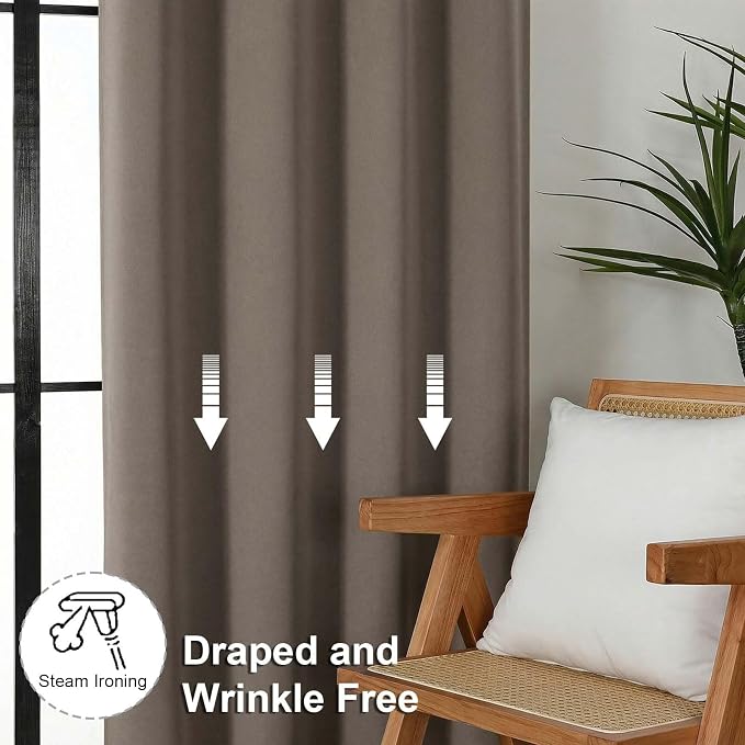 Simplebrand Ava Latte Blackout Curtains