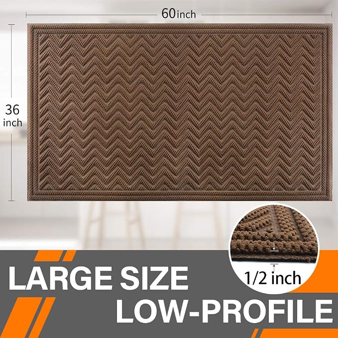 Mibao Front Door Mat, Dirt Trapper Welcome Mat