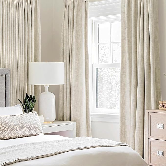MIULEE 100% Blackout Polyester Textured Curtains