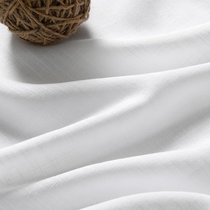 Nanspring White Extra Long Curtains 2 Panels Set 111 Inches Long