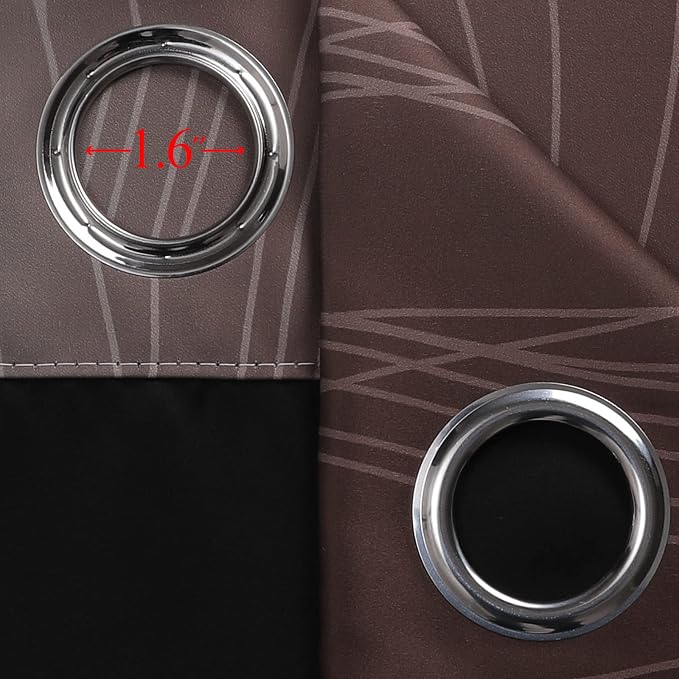 Estelar Textiler Full Room Darkening Gradient Blackout Curtains 96 Inch Length