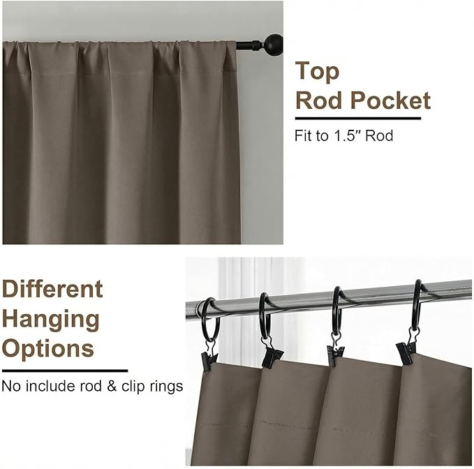 Simplebrand Latte Blackout Curtains