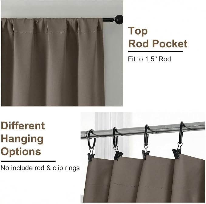 Simplebrand Ava Latte Blackout Curtains