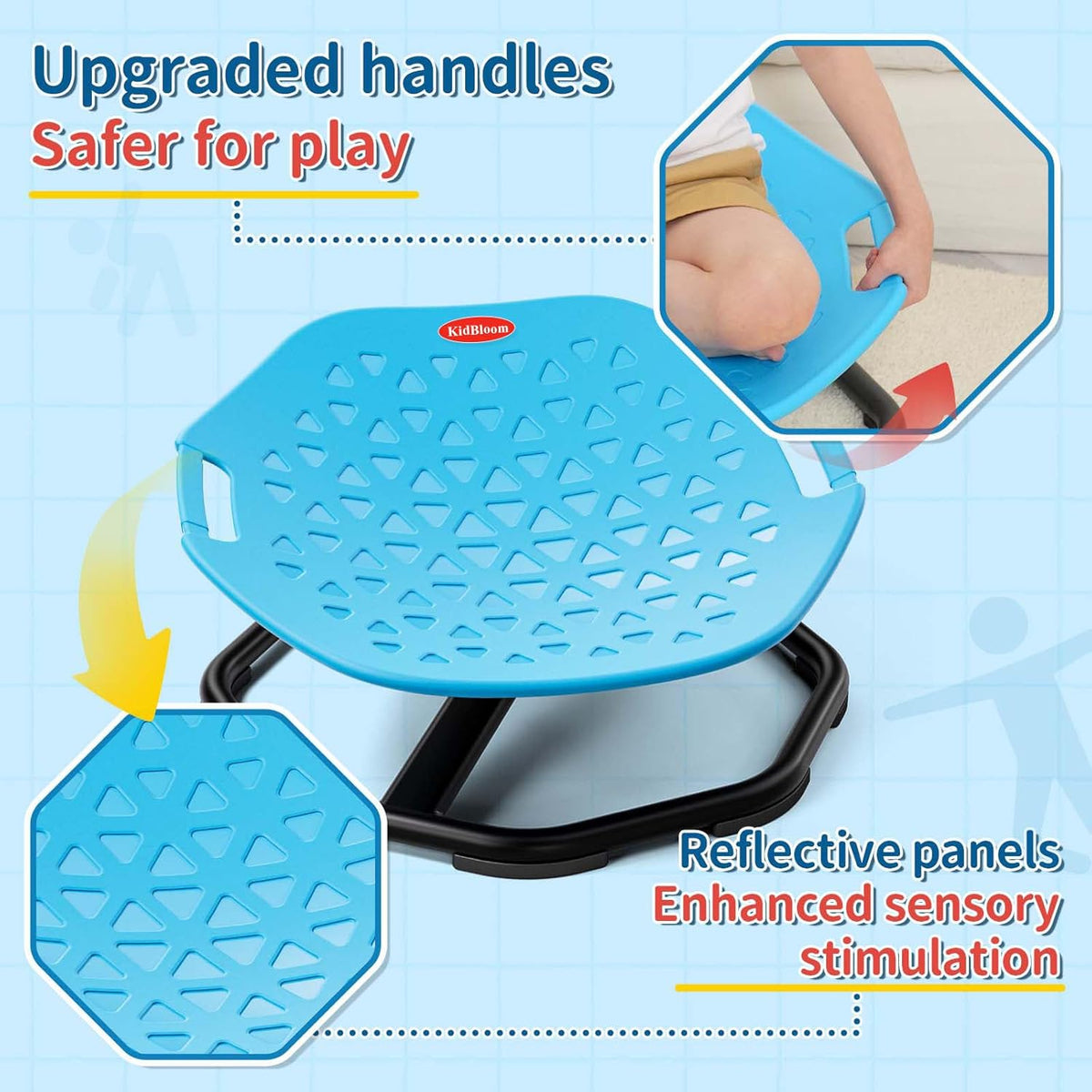 KidBloom Spinning Chair for Autistic Kids, Upgrade Handle Sensory Chair, Autism & ADHD Chair, Kid's Furniture, Autism Sensory Products for Kids