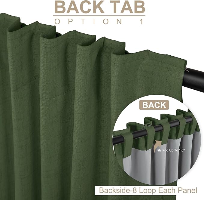 100% Blackout Shield Linen Blackout Curtains