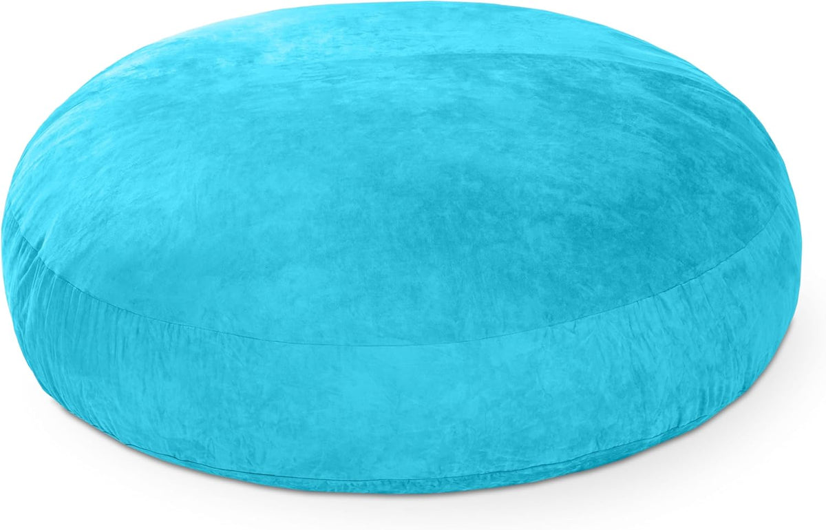 Jaxx 6 Foot Cocoon - 2-in-1 Convertible Bean Bag Bed & Large Bean Bag Chair for Adults, Microsuede Teal