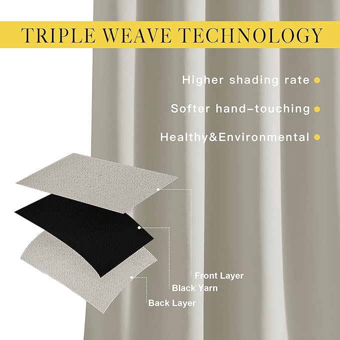 NICETOWN Blackout Sliding Door Curtains