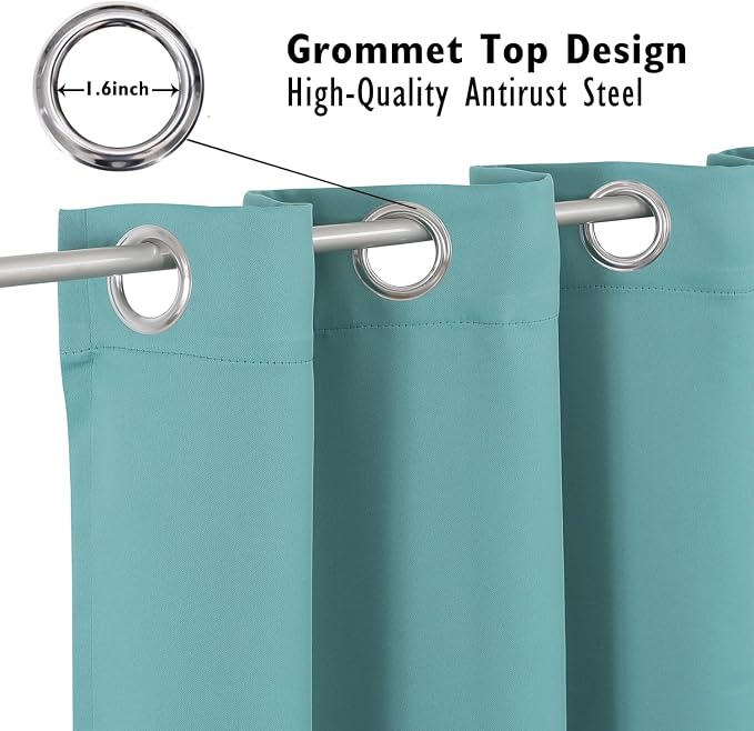 ChrisDowa Blackout Curtains 70 inches Wide
