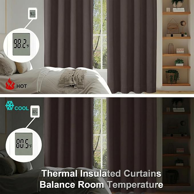 Simplebrand Blackout Extra 10ft Curtains
