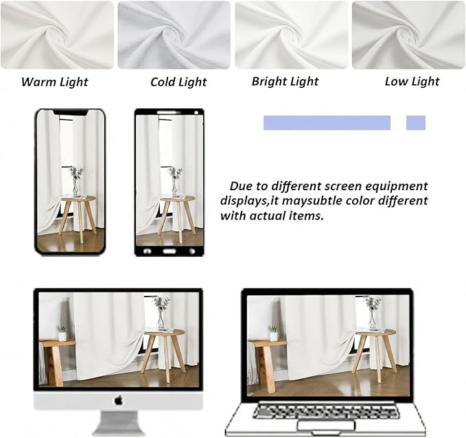 Simplebrand Ava Light Beige Light Filtering Curtains