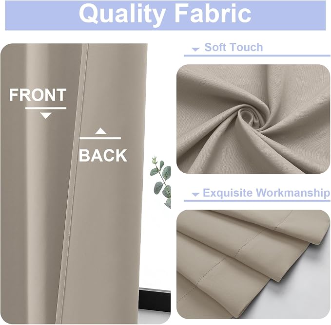 Simplebrand Ava Stone Blackout Curtains