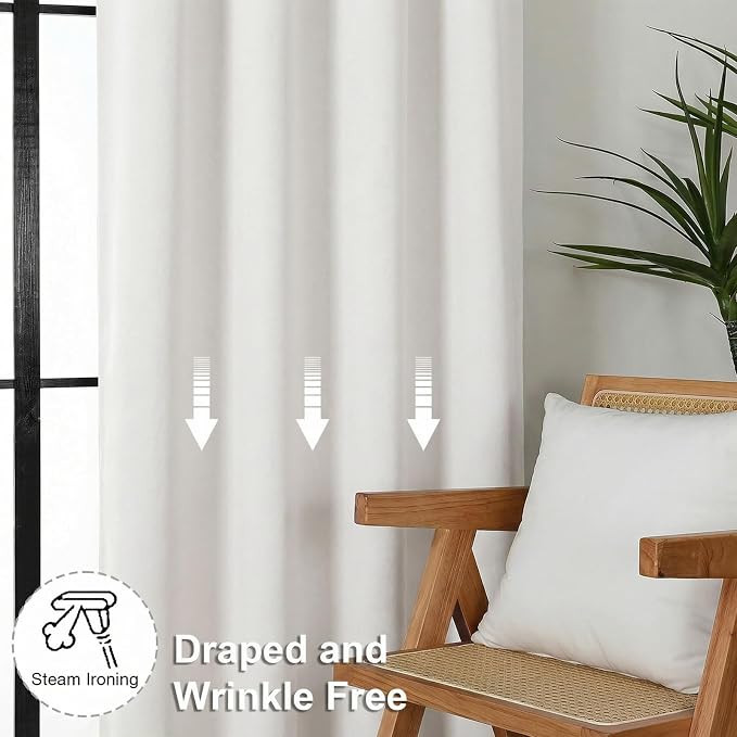 Simplebrand Ava Light Beige Light Filtering Curtains