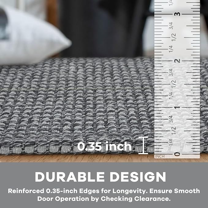 KOZYFLY Washable Area Rug 5x7 ft Rubber Backed Non Slip Rugs