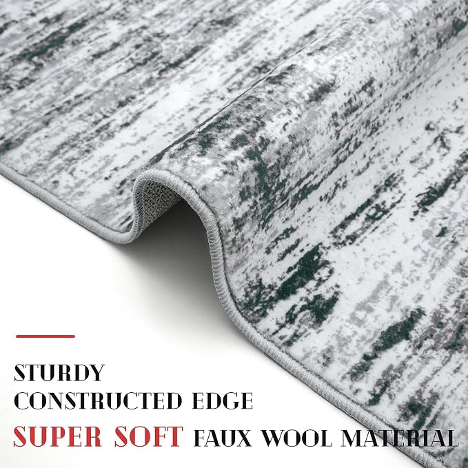 Lansny Modern Abstract Runner Rug 2x10