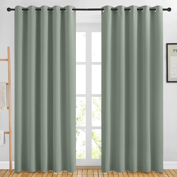 NICETOWN Blackout Sage Green Curtains & Drapes