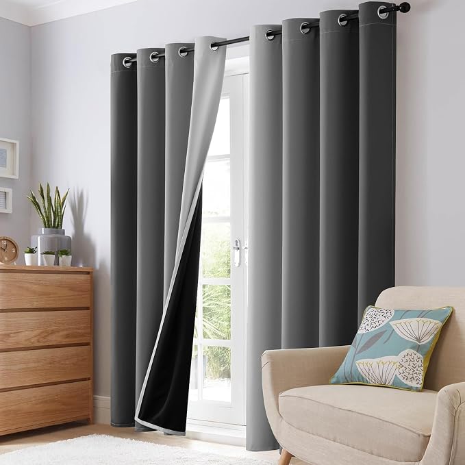 SimpleHome 100% Blackout Ombre Room Darkening Curtains