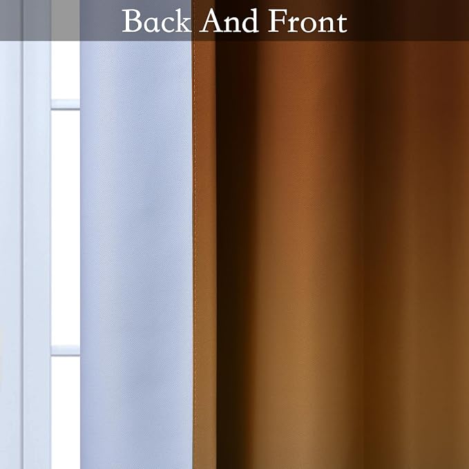 SimpleHome Ombre Room Darkening Curtains