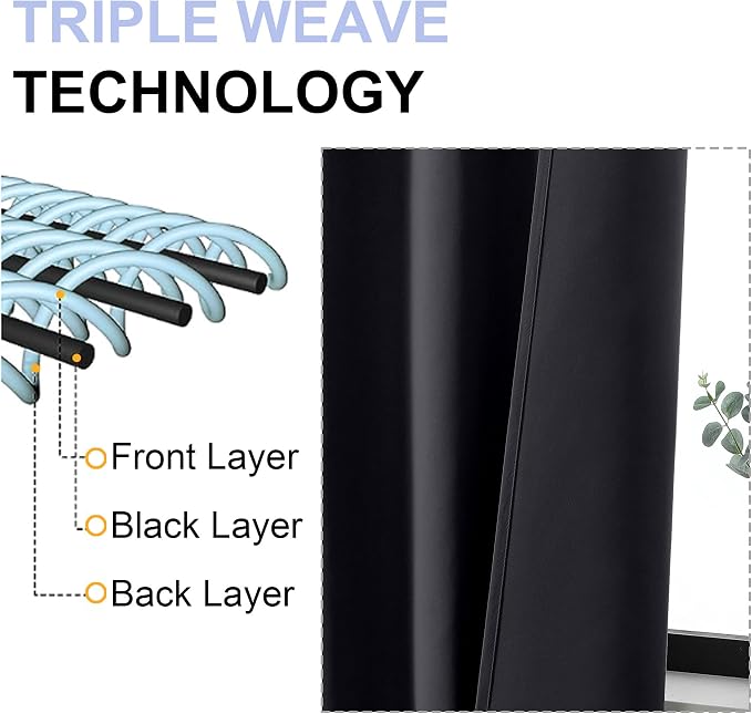 Simplebrand Ava Halloween Black Blackout Curtains