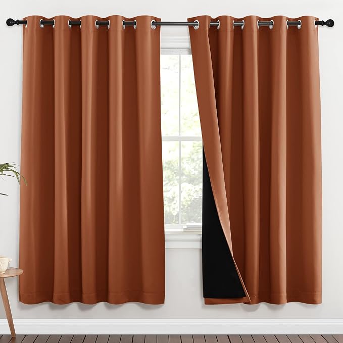 NICETOWN 100% Blackout Window Curtain Panels, Full Light Blocking Drapes