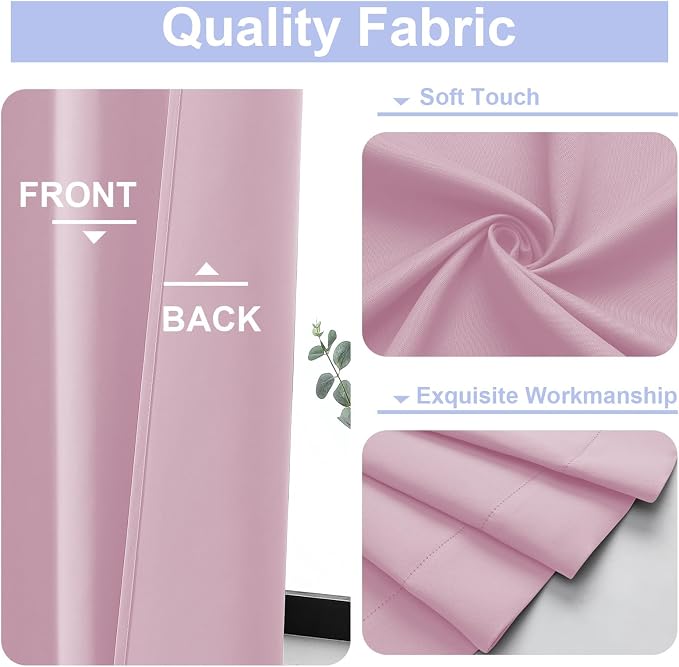 Simplebrand Ava Pink Blackout Curtains