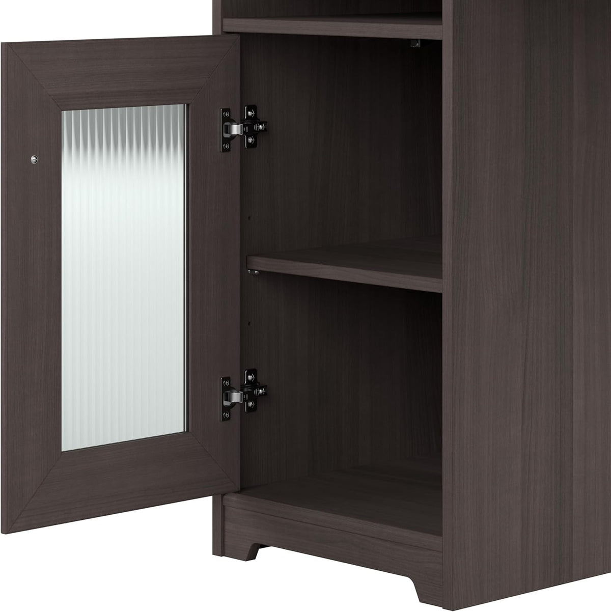 Bush Furniture Cabot L Shaped Computer Desk in Heather Gray | Corner Table with Drawers for Home Office